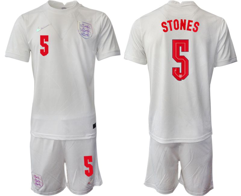 Men 2022 World Cup National Team England home white #5 Soccer Jersey->england jersey->Soccer Country Jersey